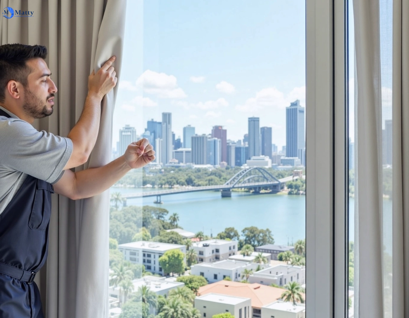 Professional curtain steam cleaning service eastern-creek-nsw QLD by Matty Curtain Cleaning